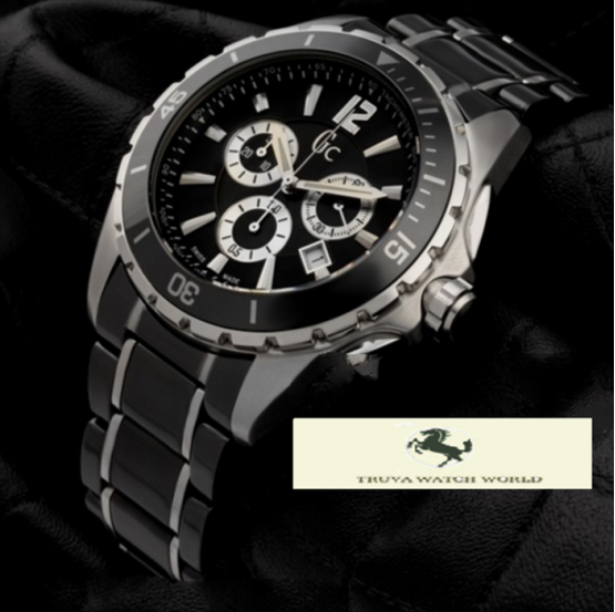 HK1338 GUESS COLLECTİON GCX76004G2S SİYAH GÜMÜŞ ERKEK SAATİ